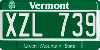 VT license plate XZL739