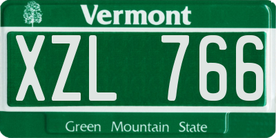 VT license plate XZL766