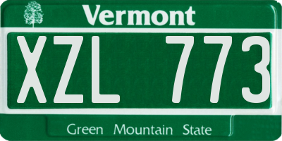 VT license plate XZL773