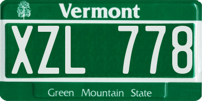 VT license plate XZL778