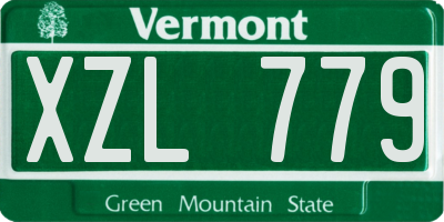 VT license plate XZL779