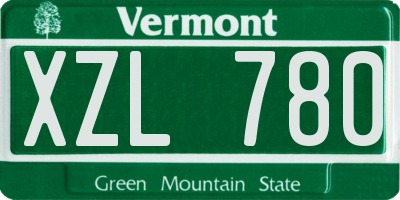 VT license plate XZL780