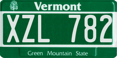 VT license plate XZL782