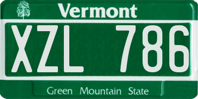 VT license plate XZL786