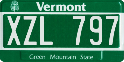 VT license plate XZL797