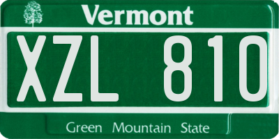 VT license plate XZL810