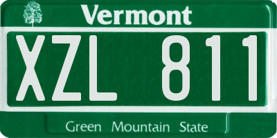 VT license plate XZL811