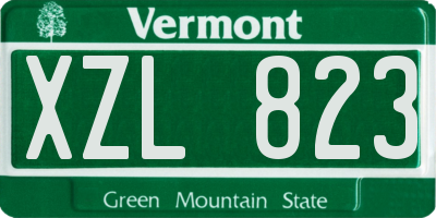 VT license plate XZL823