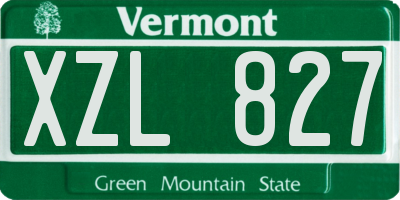 VT license plate XZL827