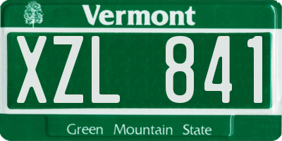 VT license plate XZL841
