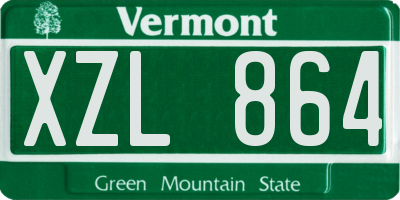 VT license plate XZL864