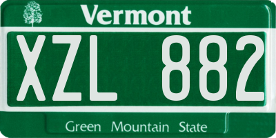 VT license plate XZL882