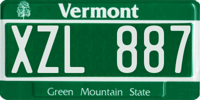 VT license plate XZL887