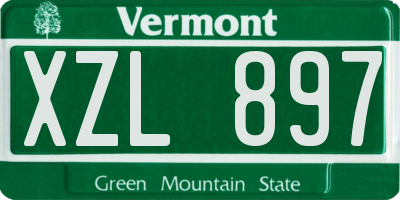 VT license plate XZL897