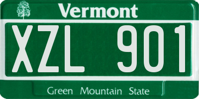 VT license plate XZL901