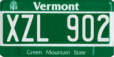 VT license plate XZL902