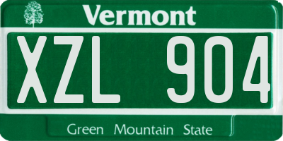 VT license plate XZL904