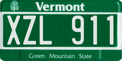 VT license plate XZL911