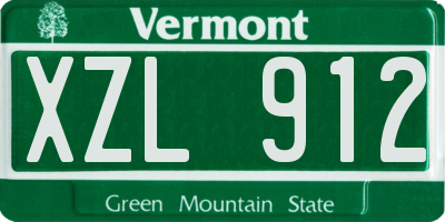 VT license plate XZL912