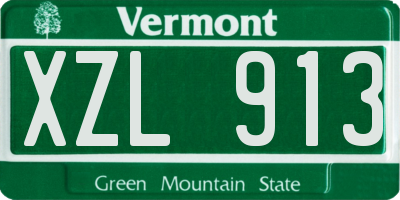VT license plate XZL913