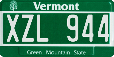 VT license plate XZL944