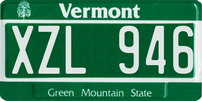 VT license plate XZL946
