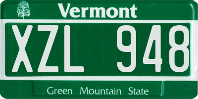 VT license plate XZL948