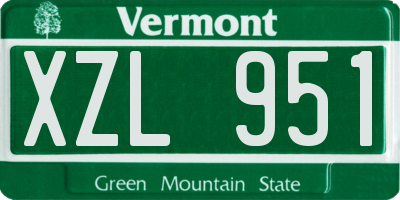 VT license plate XZL951