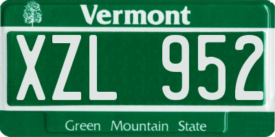 VT license plate XZL952