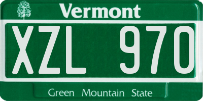 VT license plate XZL970