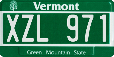 VT license plate XZL971