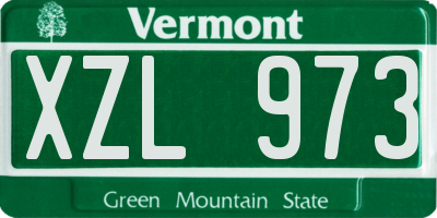 VT license plate XZL973