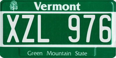 VT license plate XZL976