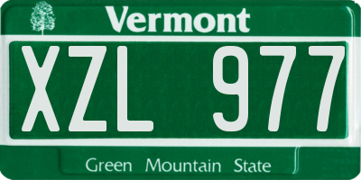 VT license plate XZL977