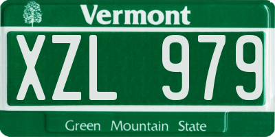 VT license plate XZL979