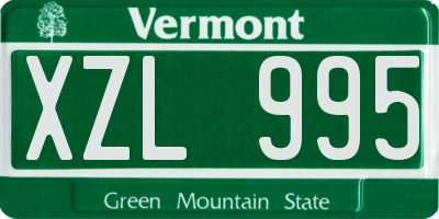 VT license plate XZL995