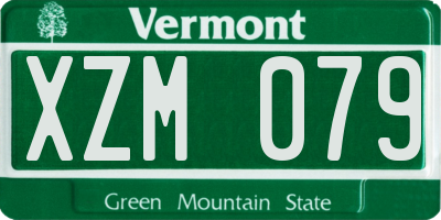 VT license plate XZM079