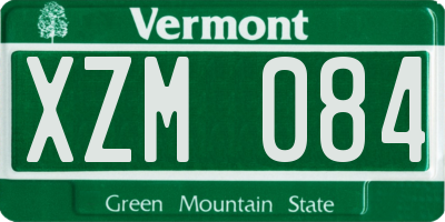 VT license plate XZM084