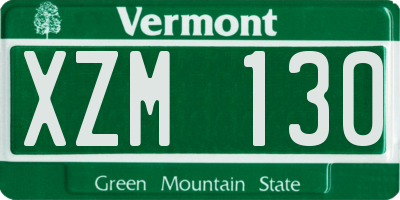 VT license plate XZM130