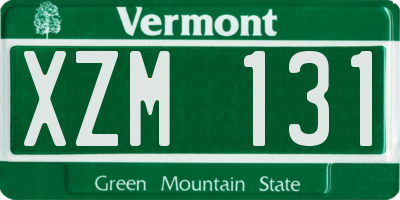 VT license plate XZM131