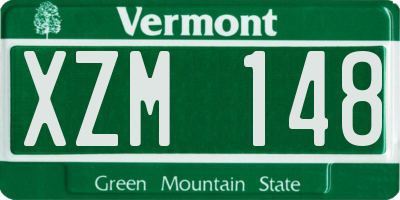 VT license plate XZM148