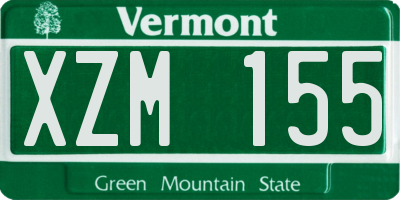 VT license plate XZM155