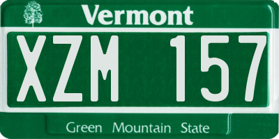 VT license plate XZM157
