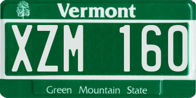 VT license plate XZM160