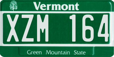 VT license plate XZM164