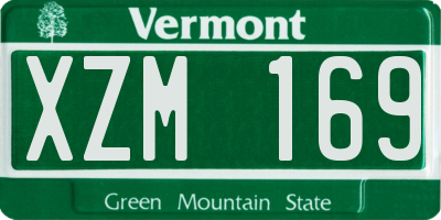 VT license plate XZM169