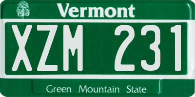 VT license plate XZM231