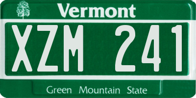 VT license plate XZM241