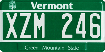 VT license plate XZM246