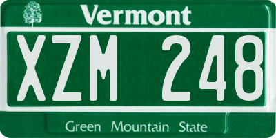VT license plate XZM248
